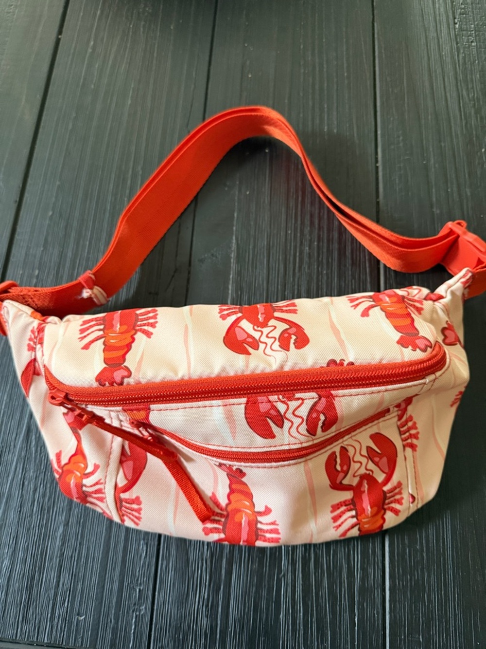 Vera Bradley Orange Lobster Print Crossbody/Waist Bag